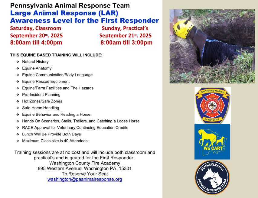 Large Animal Response Awareness Level for the First Responder